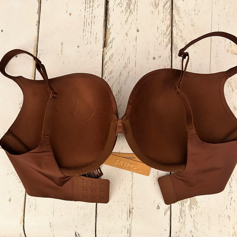 SKIMS 34DD Ultimate Push Up Plunge Bra - Cocoa - NWT